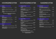 Menukaart Lounge