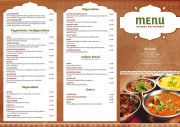 Menukaart India 